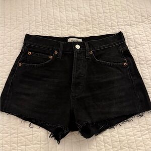 Agolde Black Jean Shorts